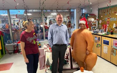 Donating toys at the children’s ward at York Hospital